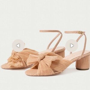Loeffler Randall Dahlia Sandal in Glitter Beauty (Nude/Peach w glitter)